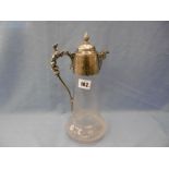 A Victorian cut glass claret jug,