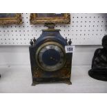 An early 20th century Japanned cased mantle clock John Walker South Moulton Street with French