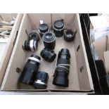 A quantity of assorted camera lenses (10)