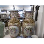 A pair of Canton vases