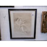A framed Marie Lavrench etching "the dancers"