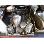 A quantity of racing trophies,