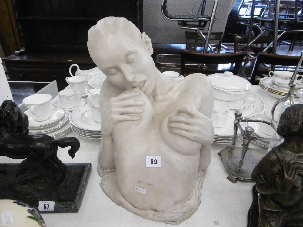 An erotic bust of a lady artist "Peter Moulton"