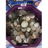 A large quantity of assorted coins