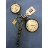 A hallmarked silver gentleman's pocket watch (A/F),