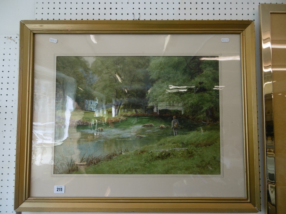 A framed watercolour, fishing scene, signed Frederick Charles Dixey, - Image 2 of 5