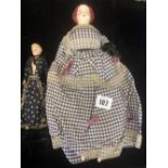 A Ruth Gibbs doll and a small Edwardian doll,