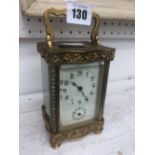 A 19th century French gilt carriage clock
