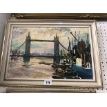 An oil on board, Tower bridge,