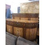 A fine quality pair of demi lune sideboards,