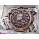 A Chinese "Zodiac" teapot in box
