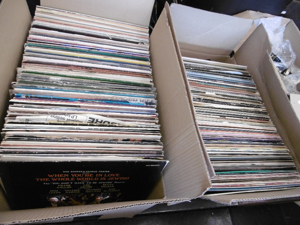 Two boxes of assorted LP's