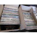 Two boxes of assorted LP's