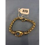 A yellow metal marked 18k Italy link bracelet, weight approx.