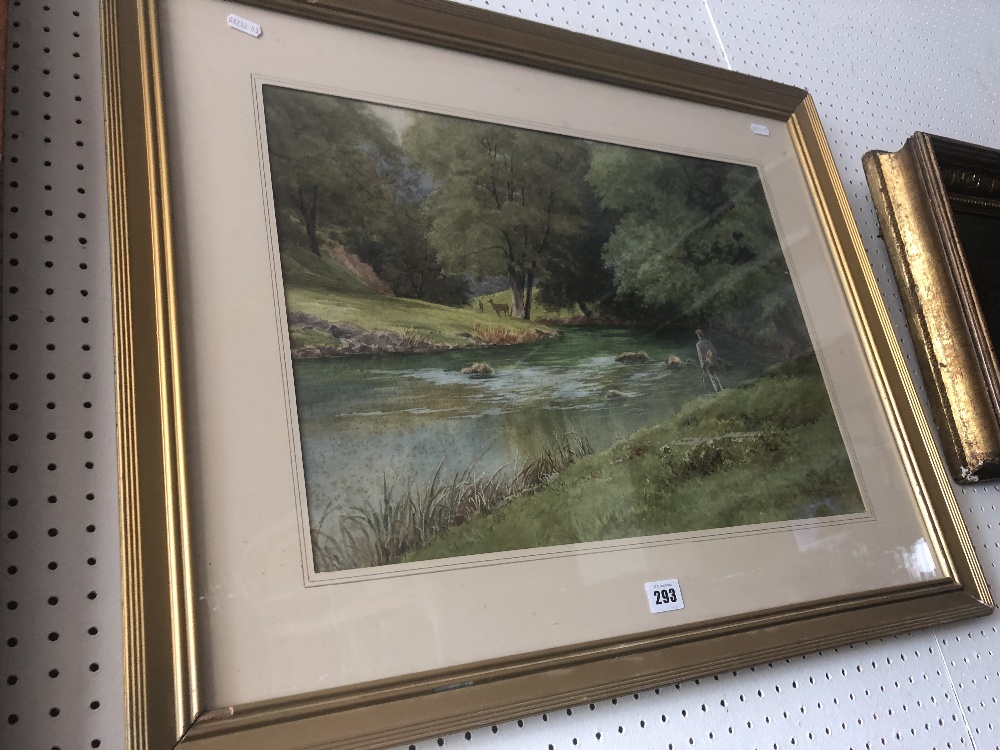 A framed watercolour, fishing scene, signed Frederick Charles Dixey, - Image 5 of 5