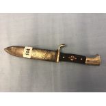 A Hitler youth knife in scabbard A/F with replacement blade