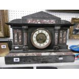 A 19th century slate mantle clock