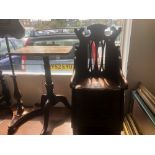 A coal purdonium/hall chair plus table A/F