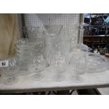 A quantity of assorted glassware