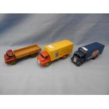 Three unboxed dinky commercial vehicles, all in good condition, play worn condition,