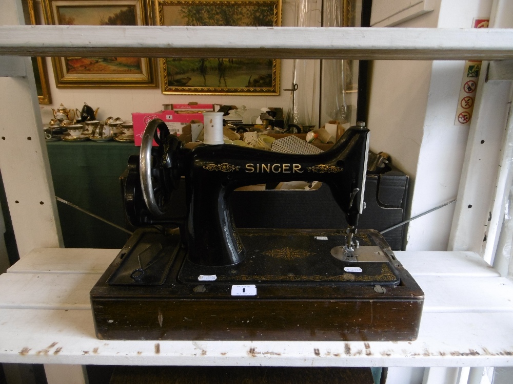 A singer sewing machine