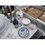 A quantity of chinaware including Delft and Coalport