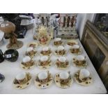 A thirteen place Aynsley Orchard gold part coffee set