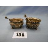 A pair of hm silver salts,
