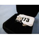 An 18ct white gold diamond solitaire ring total carat weight 1ct with anchor certificate report,