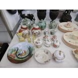 A quantity of assorted chinaware and glassware including a pair of ginger jars and part oriental