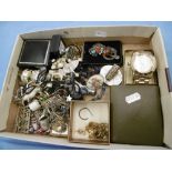 A box of costume jewellery