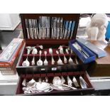 A canteen of silver plated cutlery