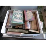 A box of fine bound books