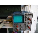 A Telequipment D67 oscilloscope and assorted electronics books