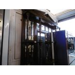 A large Edwardian Mahogany over mantle mirror width 142cm height 154cm