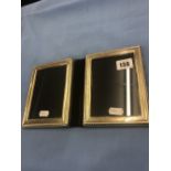 A hallmarked silver double photo frame