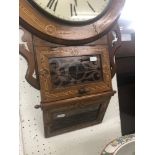 A 19th century inlaid walnut cased wall clock (in working order) G.