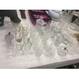 A quantity of assorted glassware