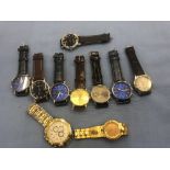 Ten assorted watches