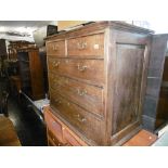 A 19th century chest of five drawers