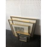 Eight framed William Hogarth Etchings