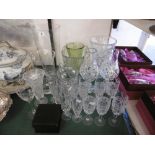 A large quantity of glassware