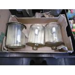 Three brass wall lamps by Laura Ashley