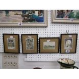 Four framed miniatures of Israel