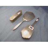 A hallmarked silver art deco dressing table set