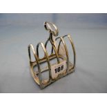 A silver plated toast rack