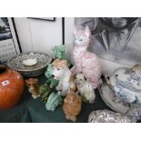 A quantity of assorted ceramic animals including Sylvac