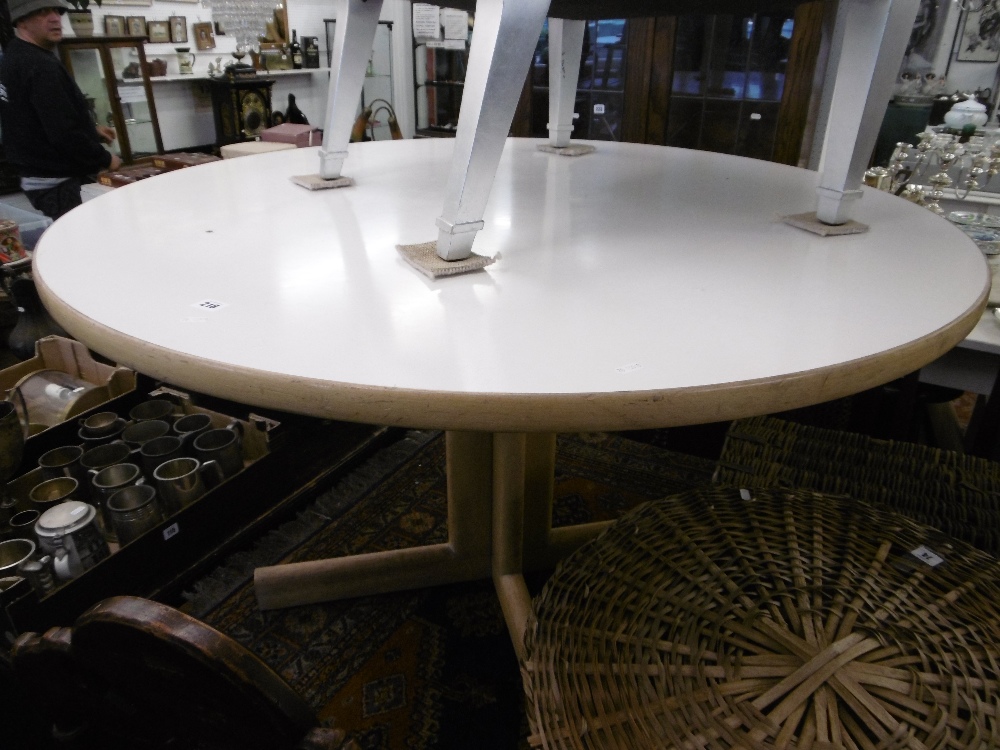 A Gordon Russell circular mid century dining table A/F