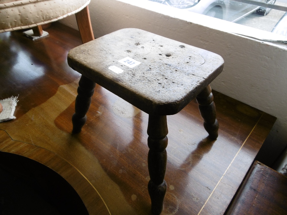 19th century milking stool