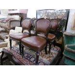 A set of Eight early Victorian mahogany dining chairs maker W Priest 1-2 Tudor Street Blackfriars